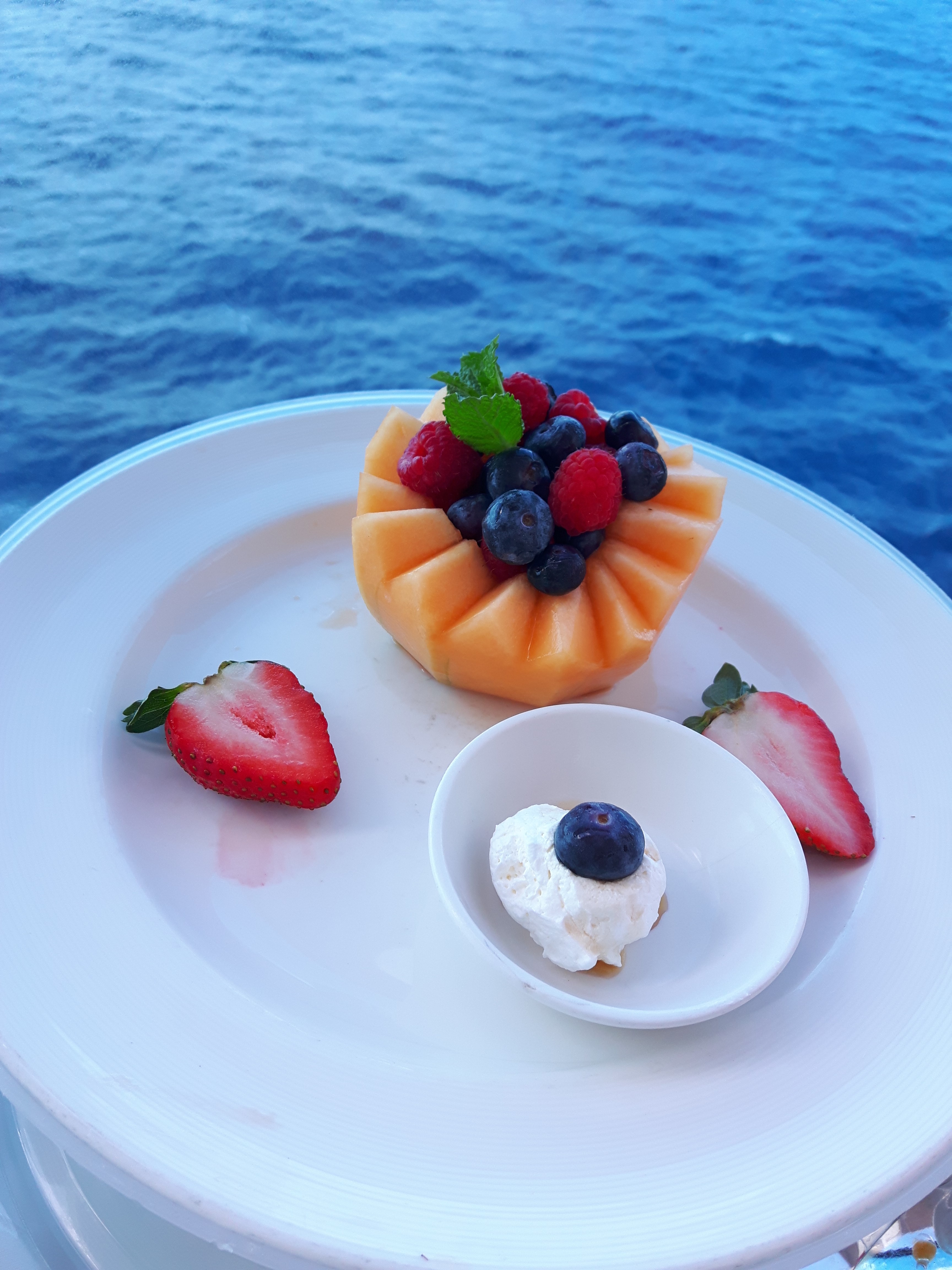 Start your day with a healthy breakfast before disembarking in port.