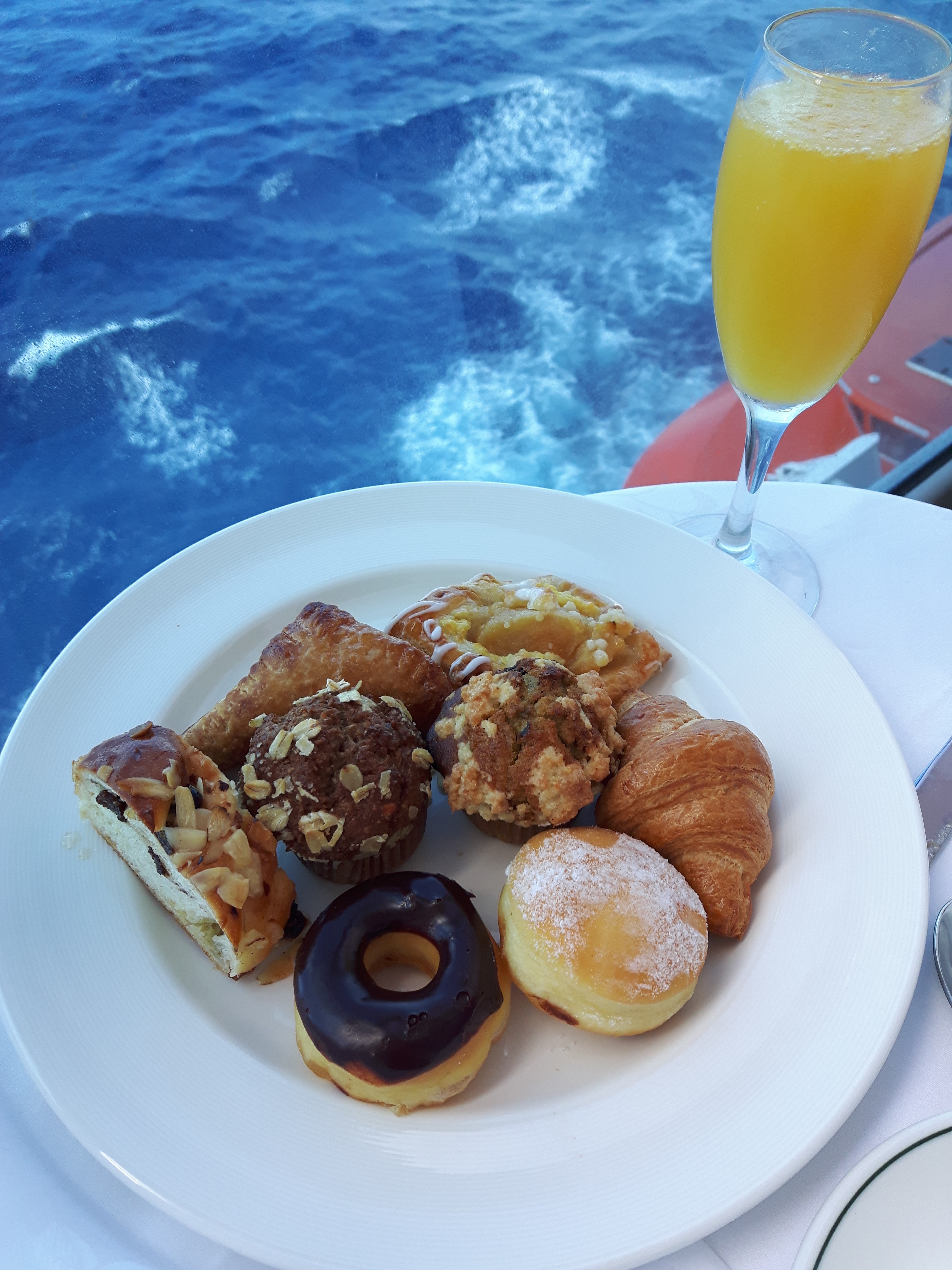 Princess offers champagne breakfast for a fee, but it is well worth the money.