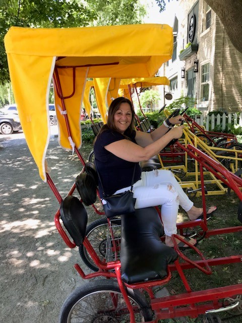 Bayfield is a very walkable town, however, if you're unable to walk, bikes are also available.