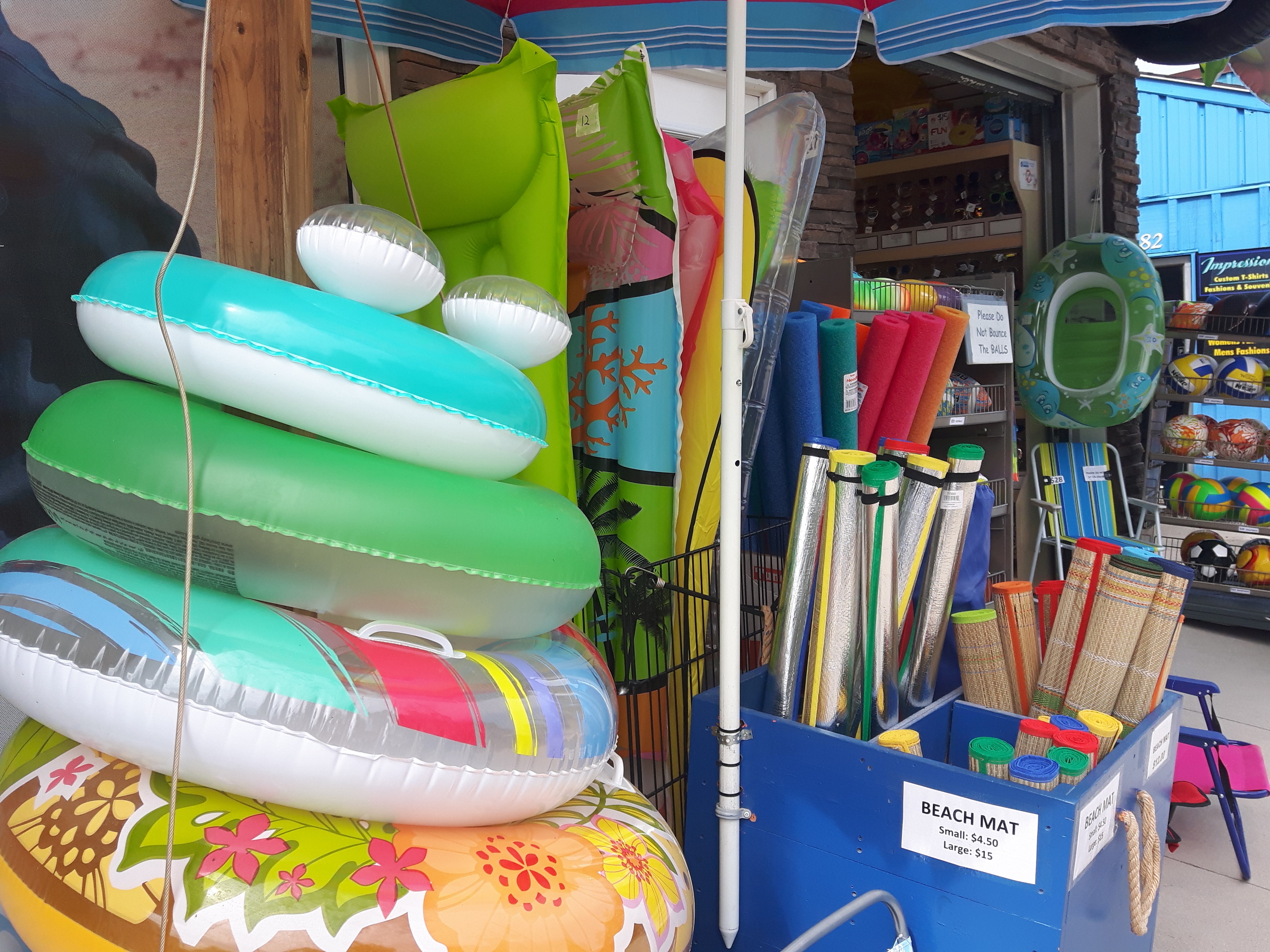 Beach toys gallore can be found in Grand Bend, one of Ontario's most well known beach towns along the shores of Lake Huron