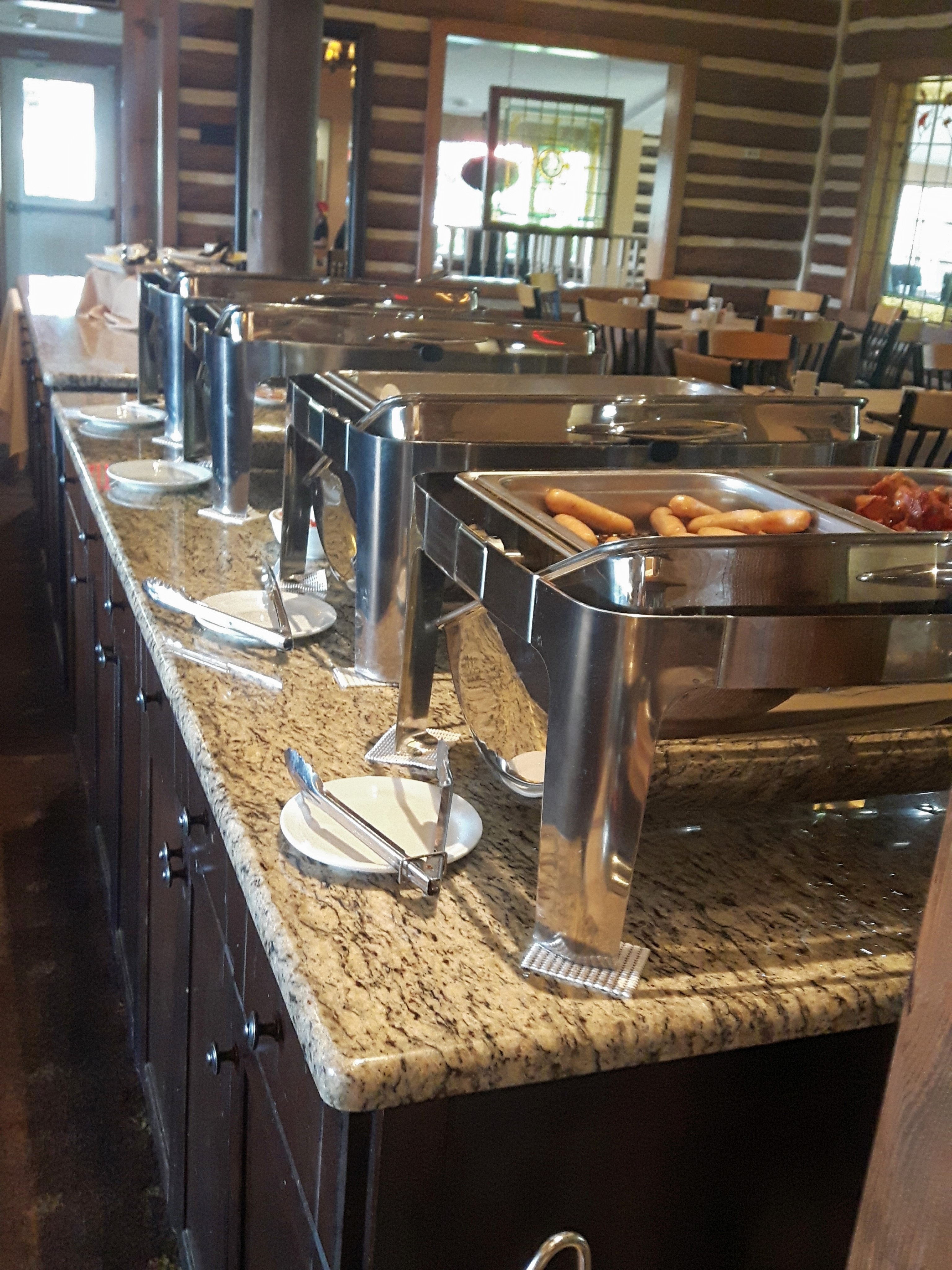 The buffet at the Oakwood Inn is extensive offering everything you can think of