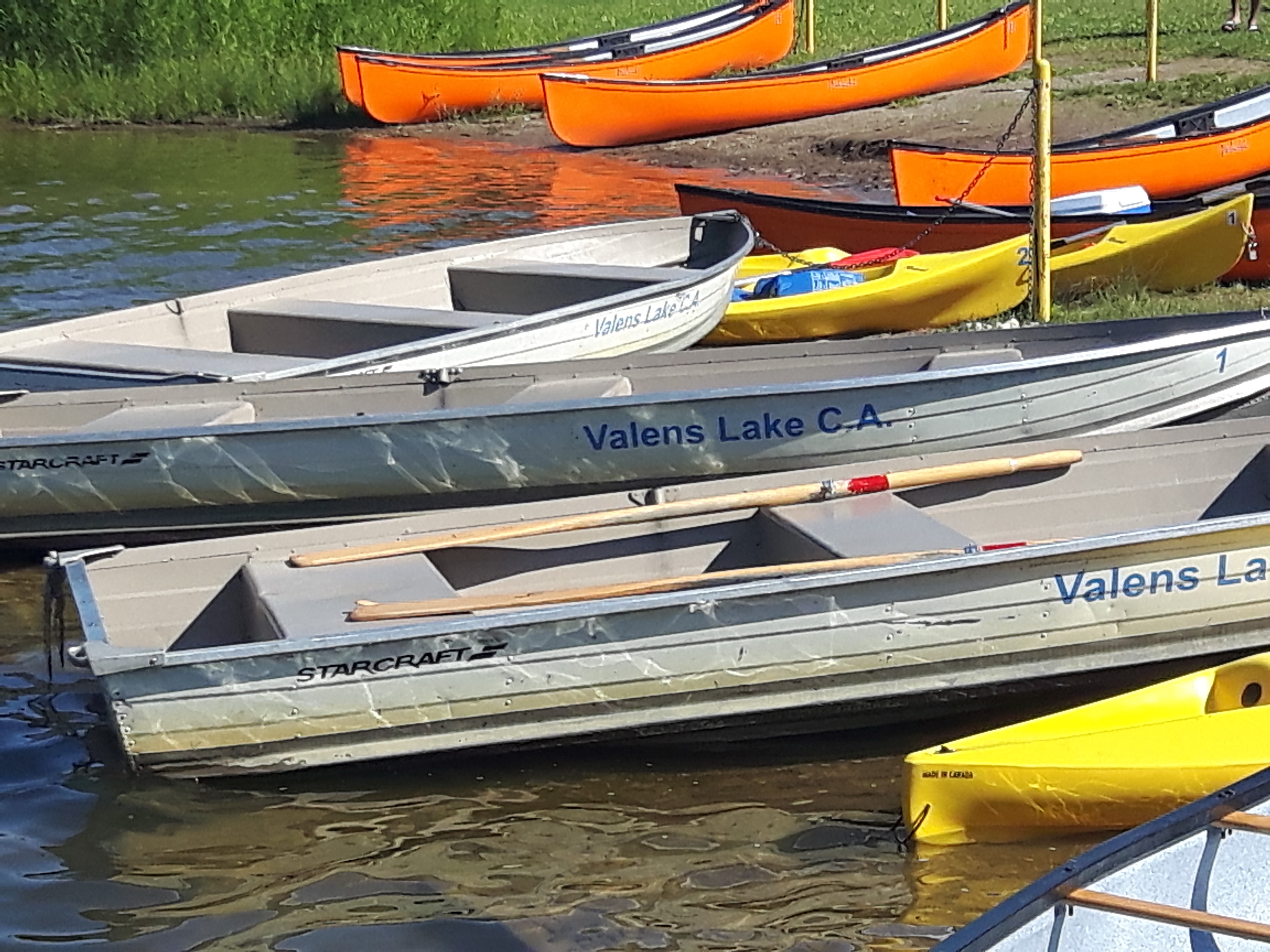 Canoe, kayak and peddle boat rentals are available at Valen's Conservation Area.