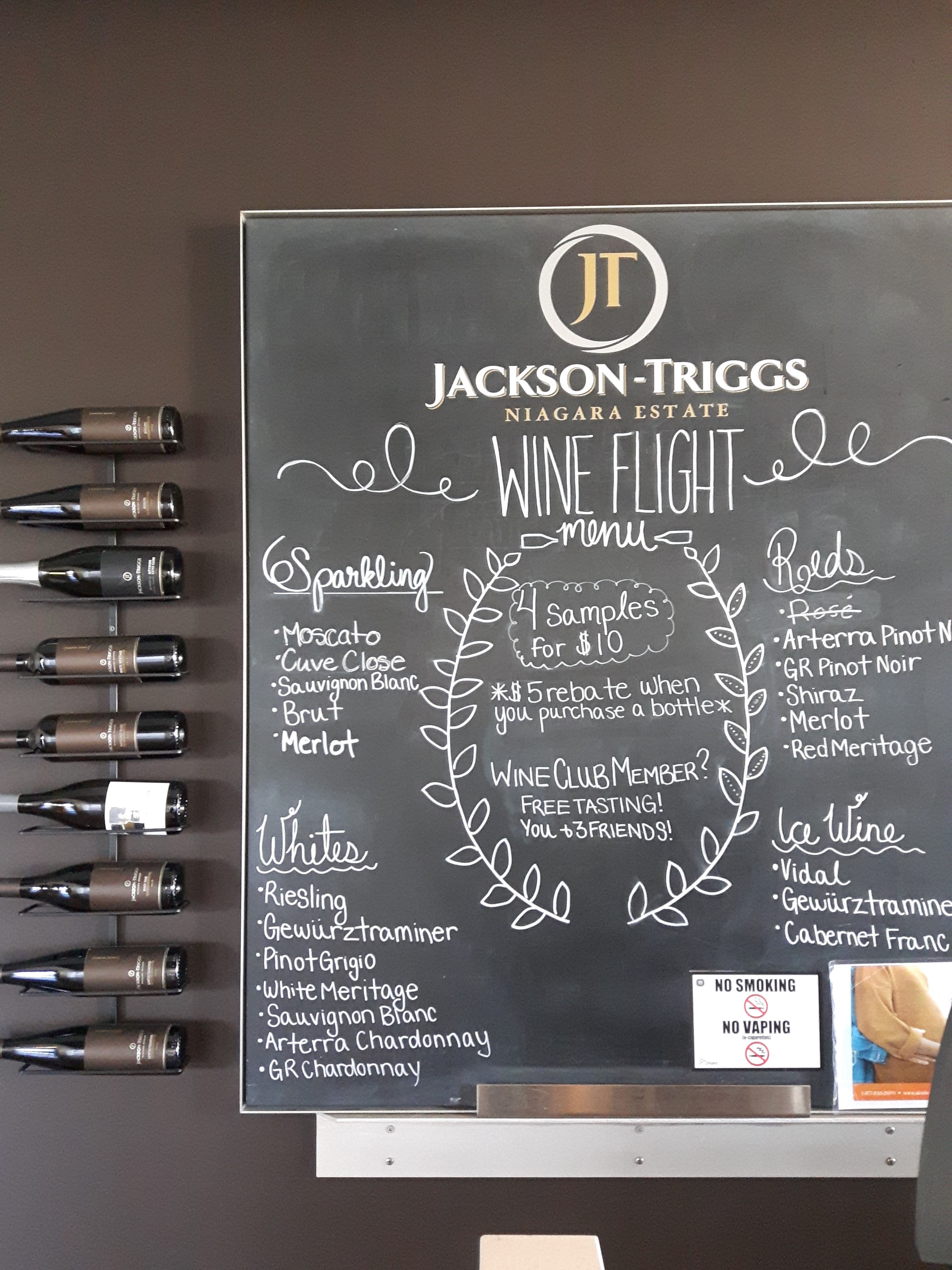 Stop in at one of the many wineries in the Niagara Region for a wine flight