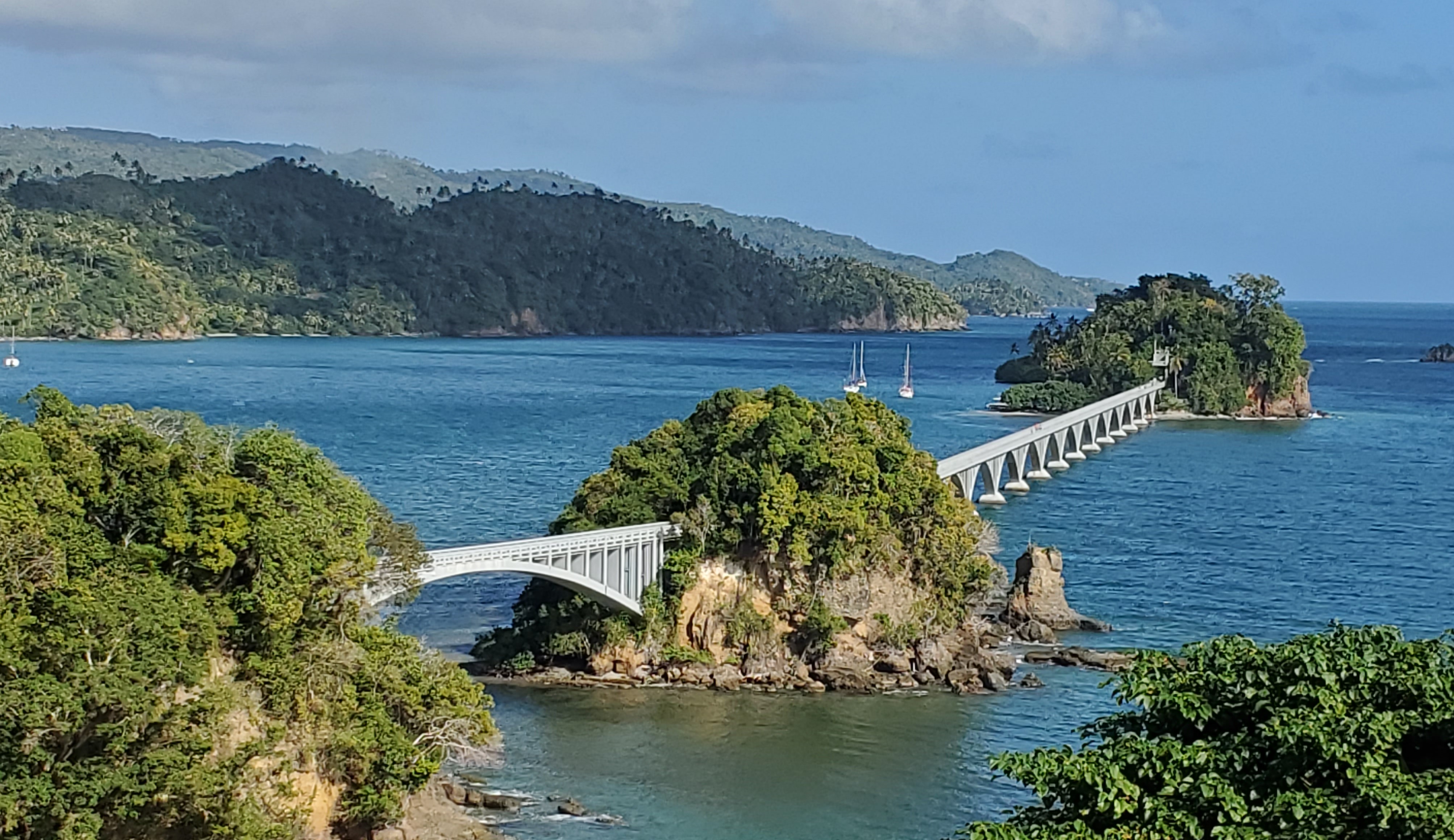 Walk out into a tiny island from the Bahia Principe Cayacoa Resort to take in the beautiful seaviews