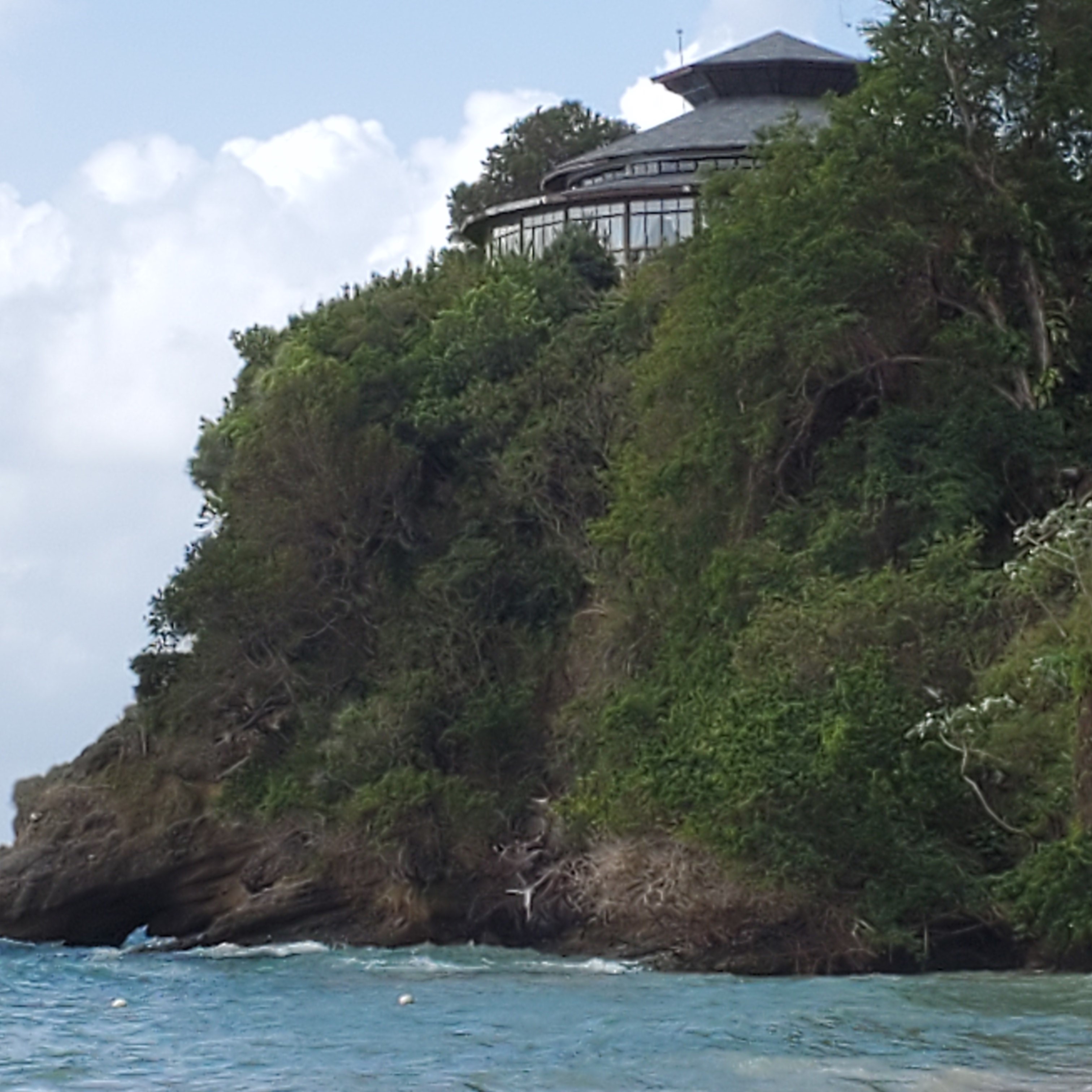 The Orquidea Restaurant was perched high on a cliff over-looking the sea and the resort's beach