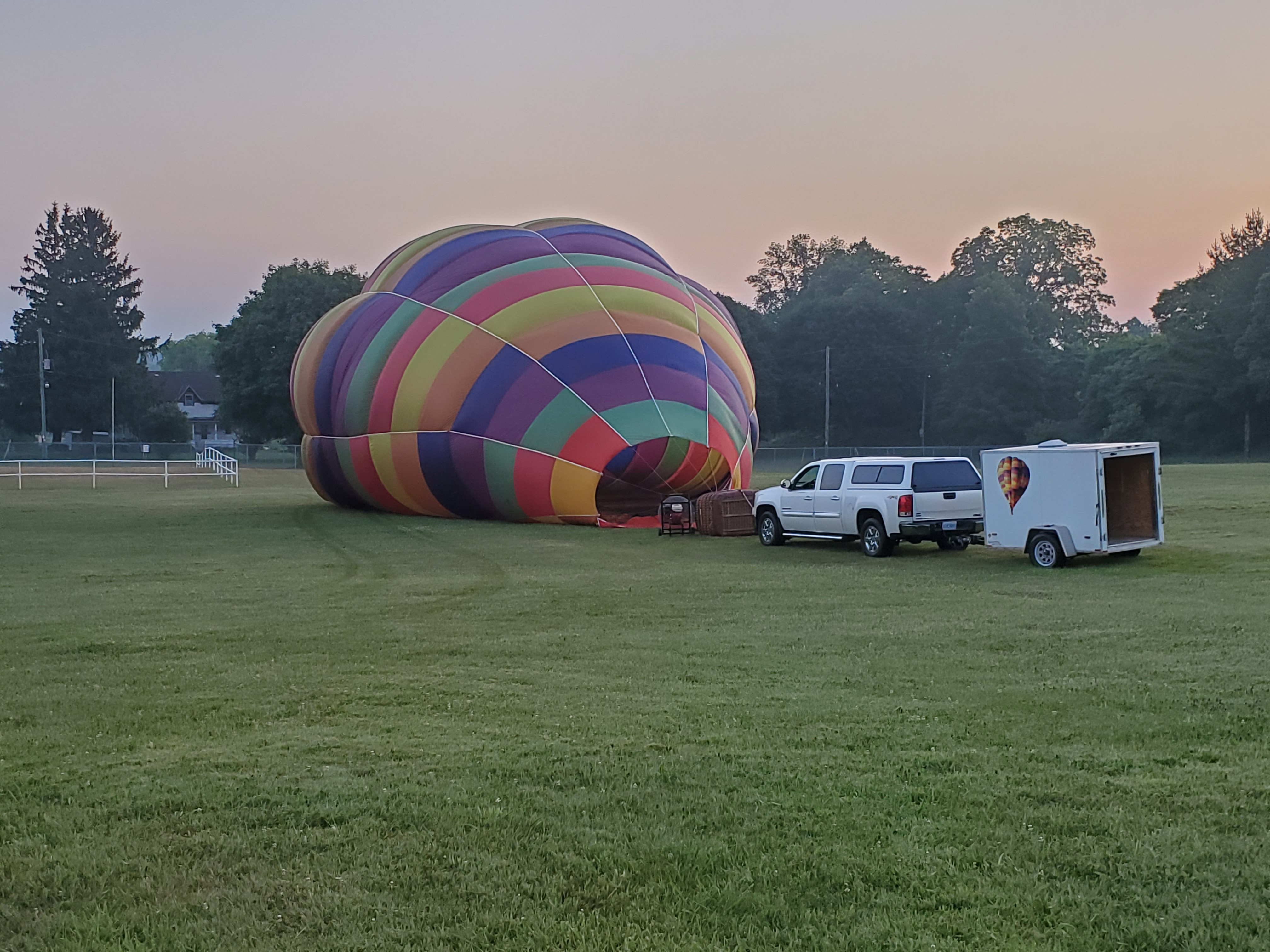 Wear layers when taking a hot air balloon ride