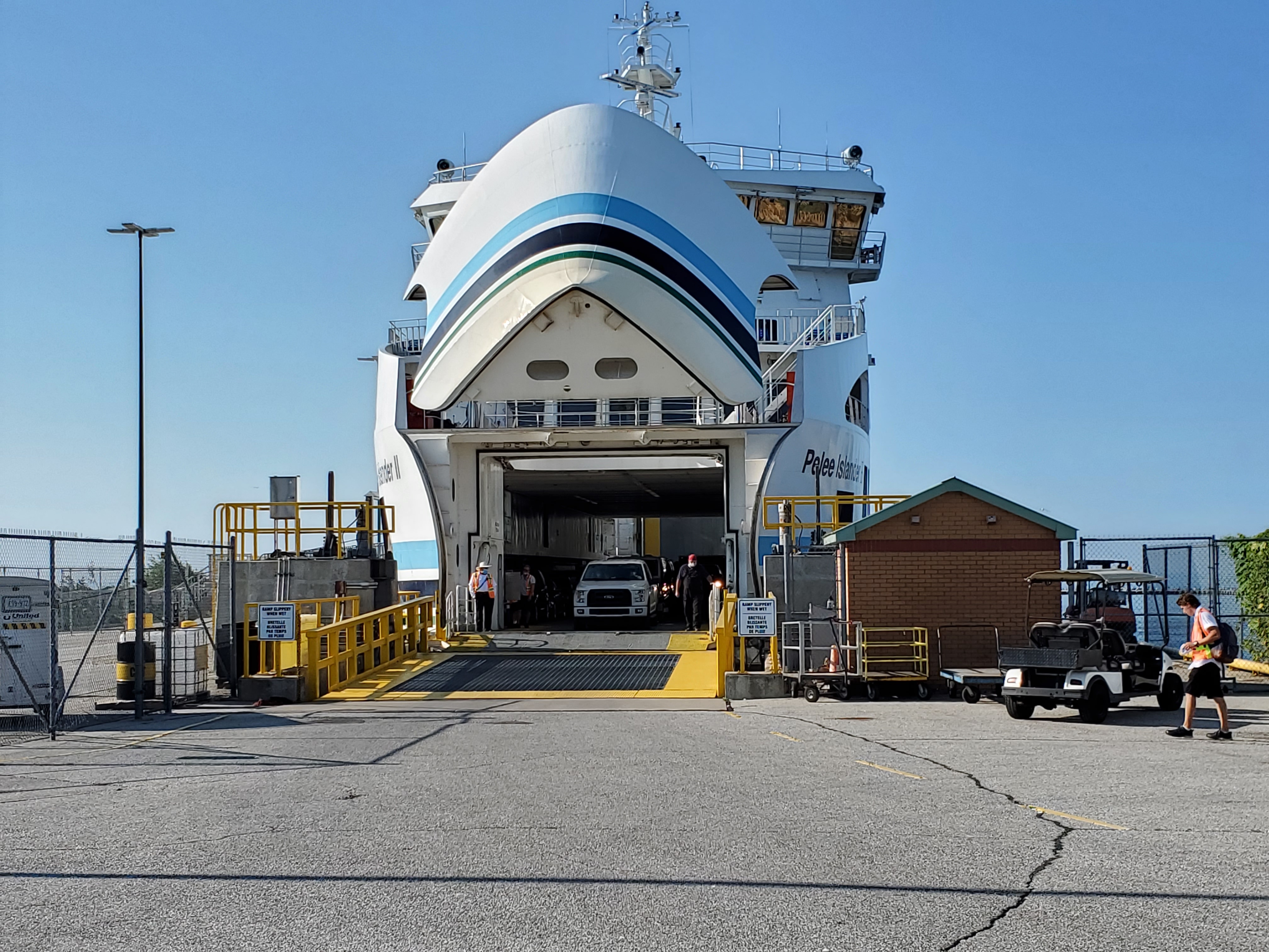 Ferry service to Pelee Island, the most southern part of Canada, must be reserved in advance