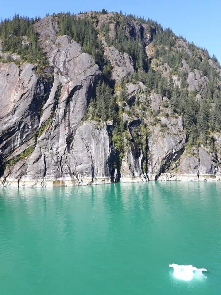 Discover the beauty of the turquoise water when scenic cruising through the Tracy Arm Fjord