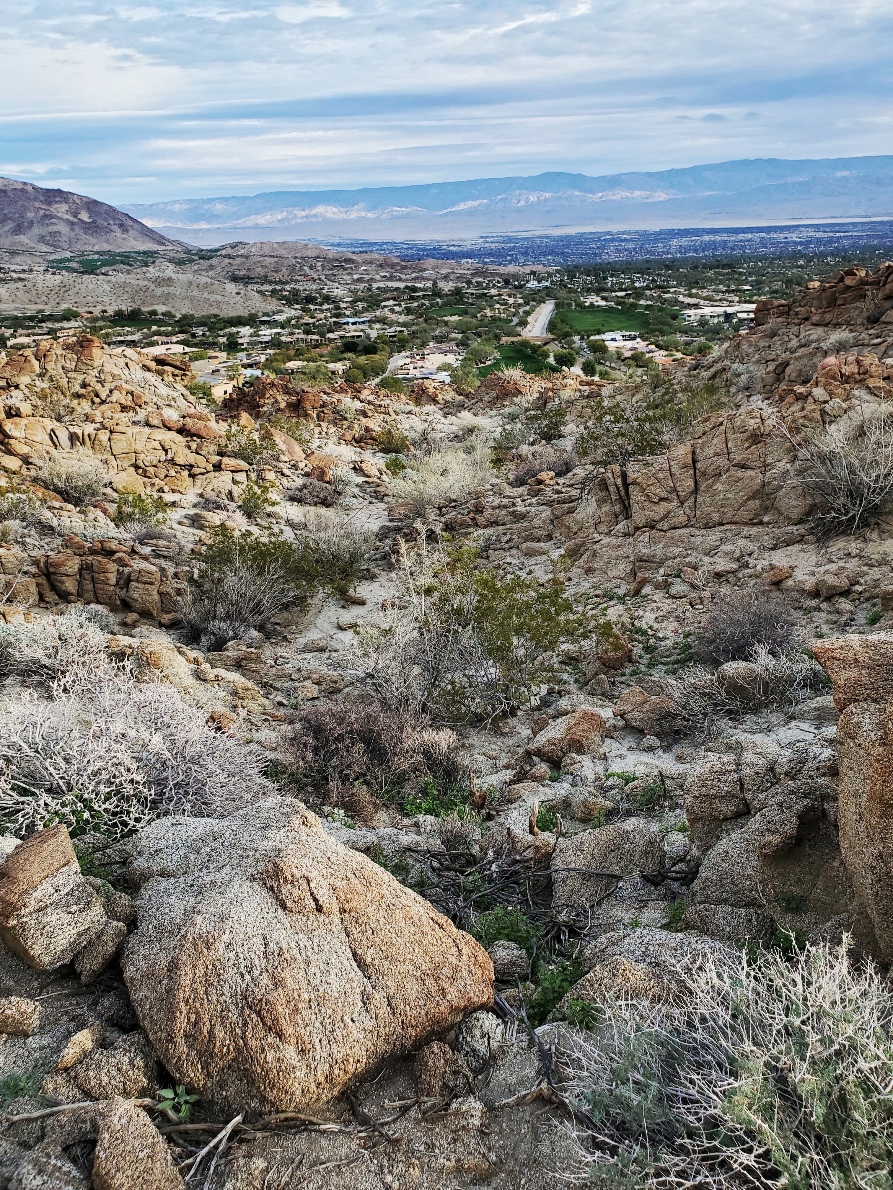 Hiking the mountains provide beautiful views over the Coachella Valley