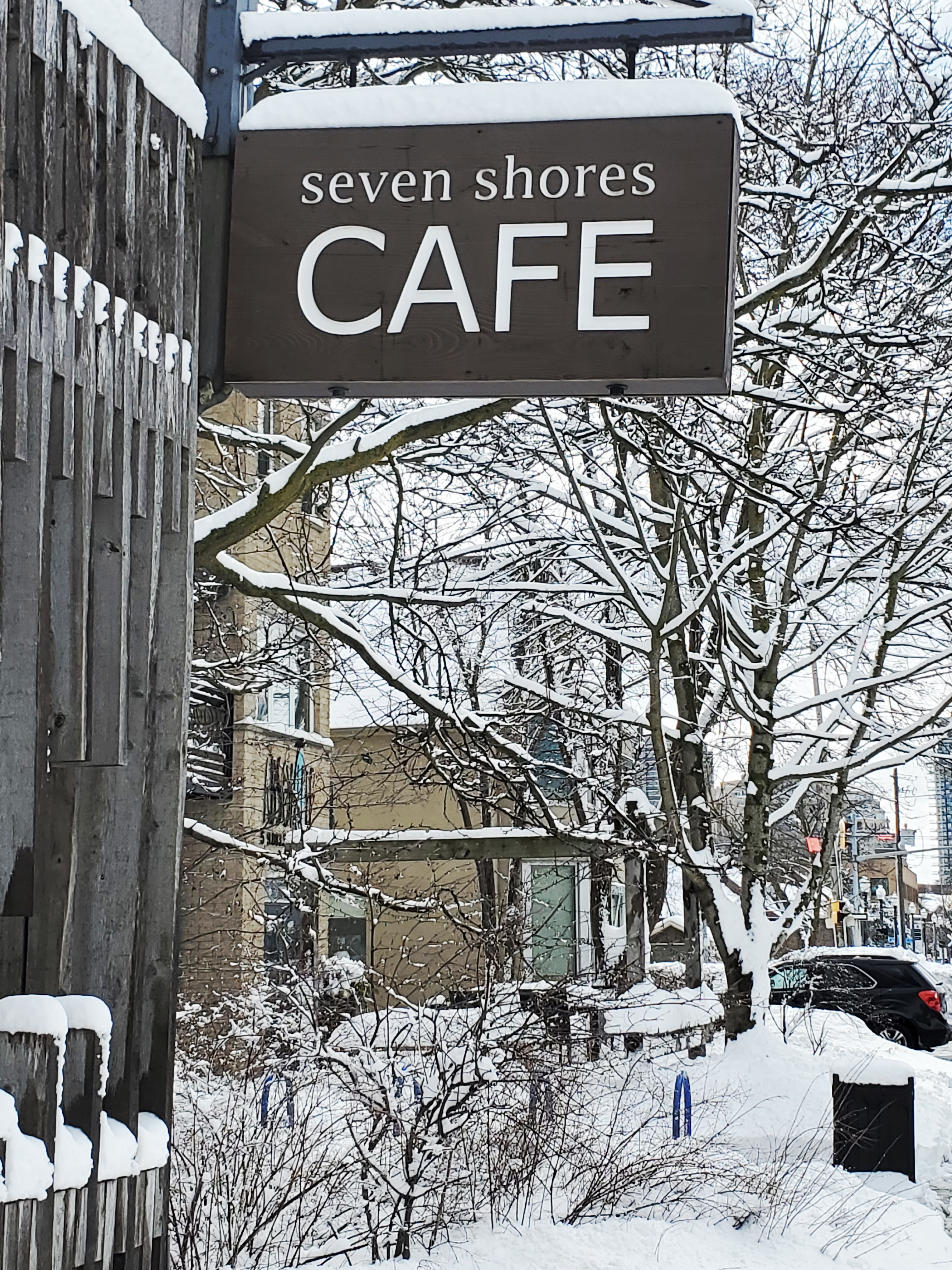 Seven Shores Cafe is located in the heart of Waterloo's food scene. 
 It's the perfect location to escape the cold on a snowy Winter day