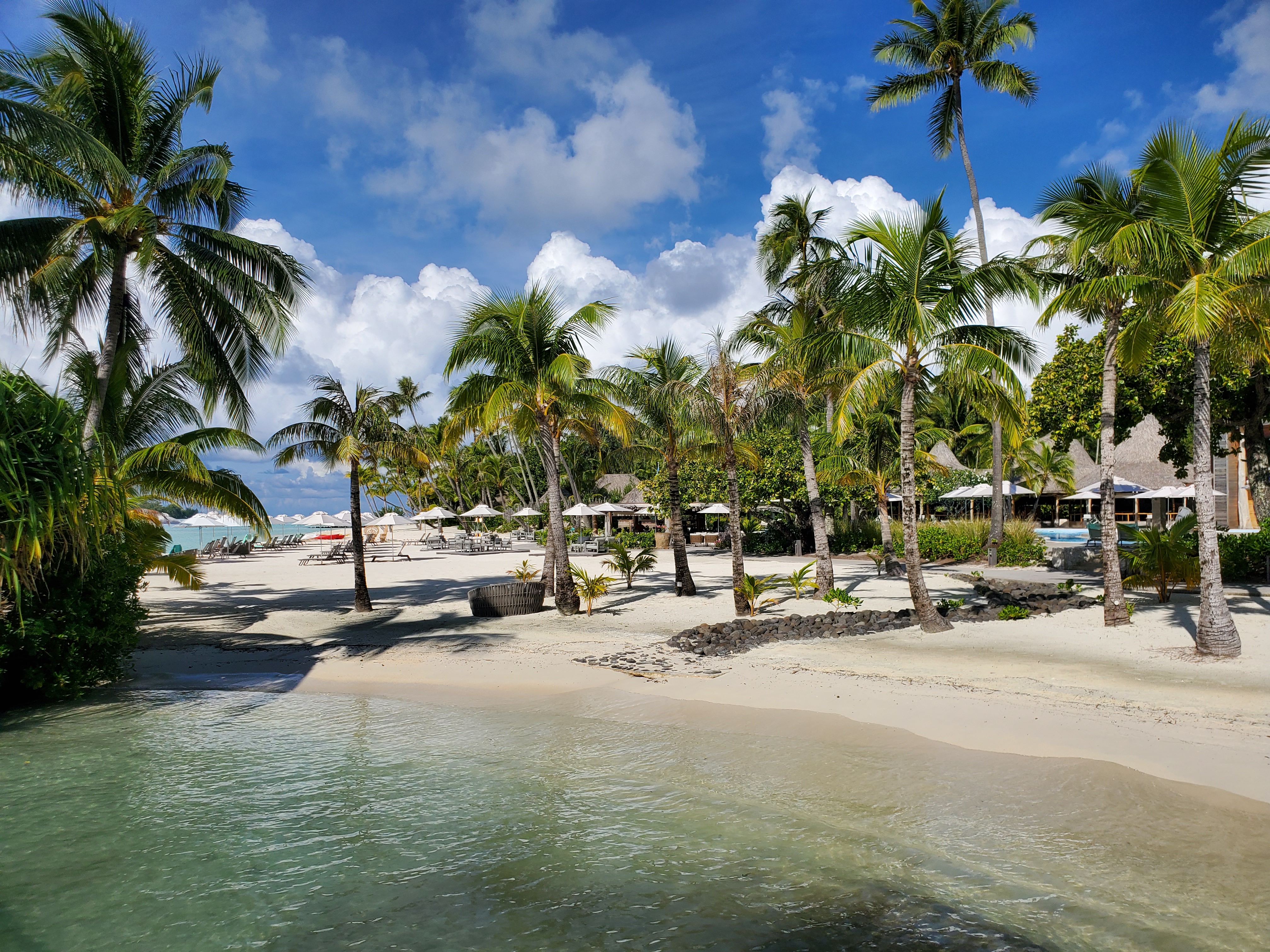 Resorts in Bora Bora are all sand or board pathways.  Flip flops are the only shoes you'll need to pack for your trip to Bora Bora