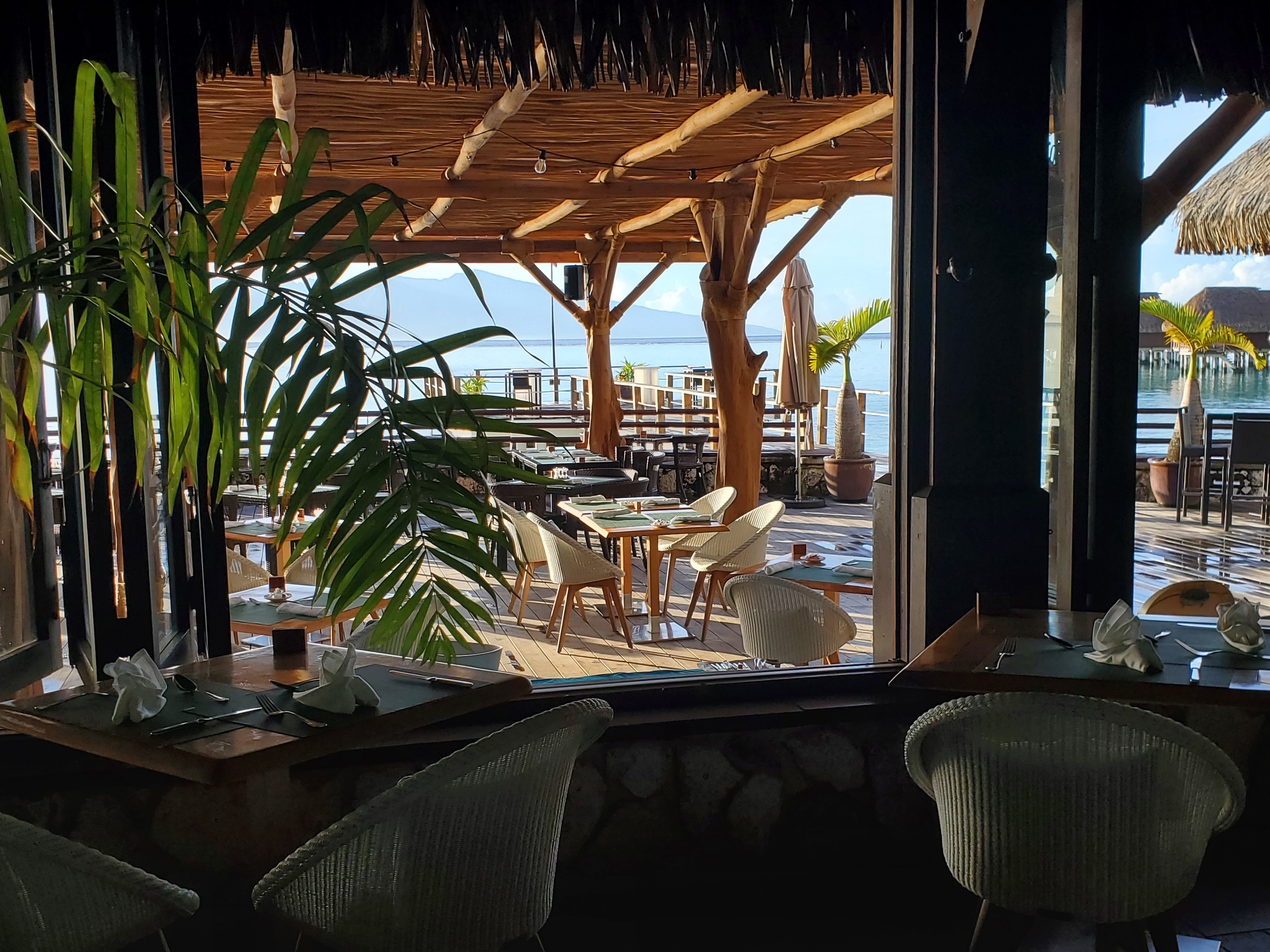 Pure is the main restaurant at Sofitel Kia Ora Moorea Beach Resort.  It is open for breakfast, lunch, and dinner.