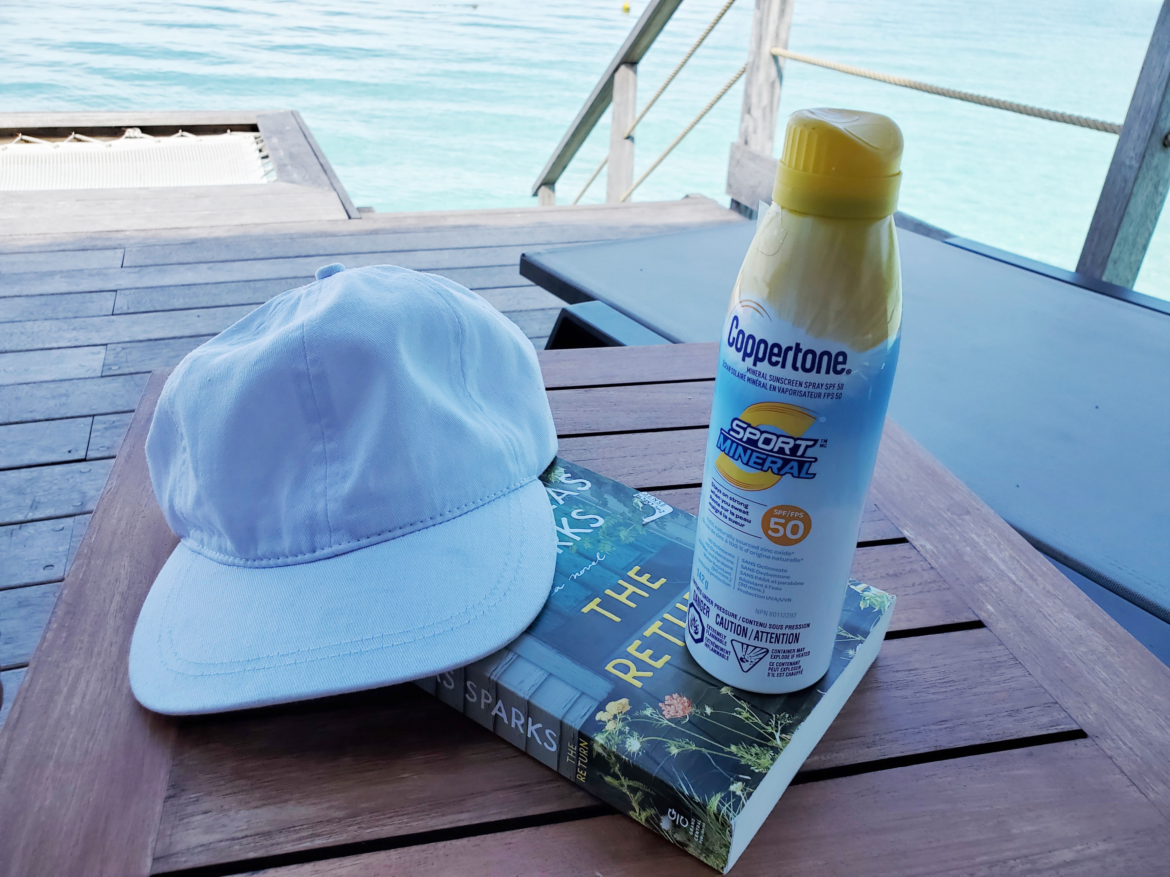 Pack lots of biodegradable sunscreen and a hat when visiting Bora Bora