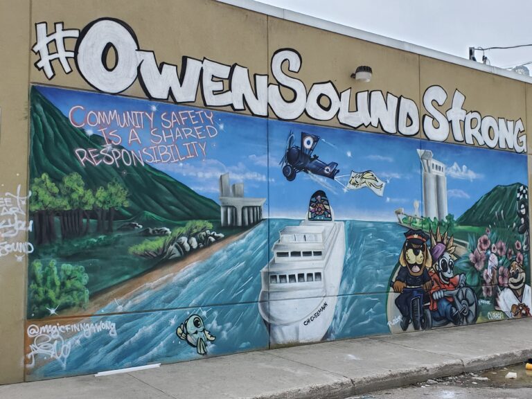 explore street the art in downtown core of Owen Sound