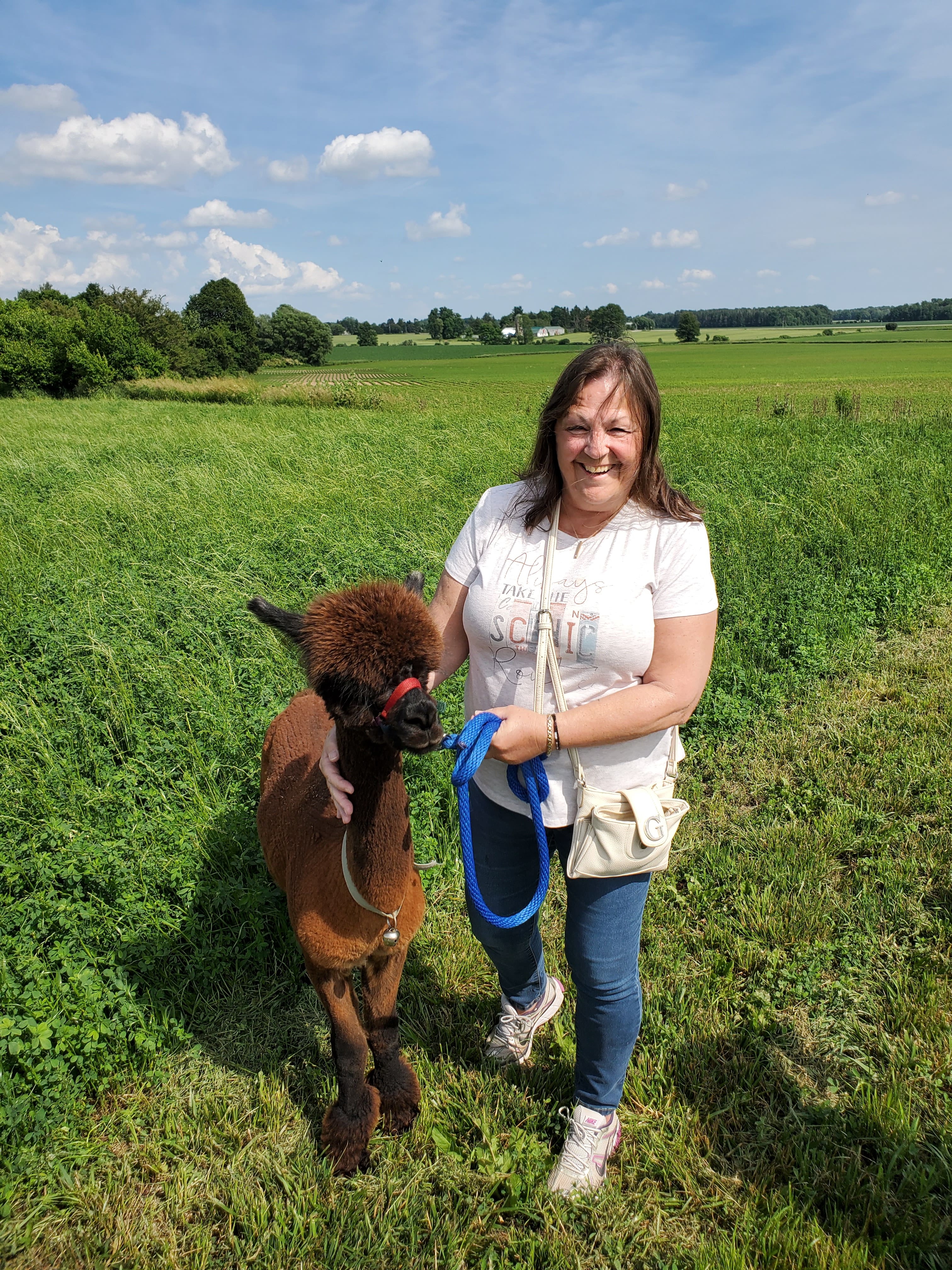 Walking with alpacas at Udderly Ridiculous Farm Life was udderly ridiculous and a fun and rewarding experience.