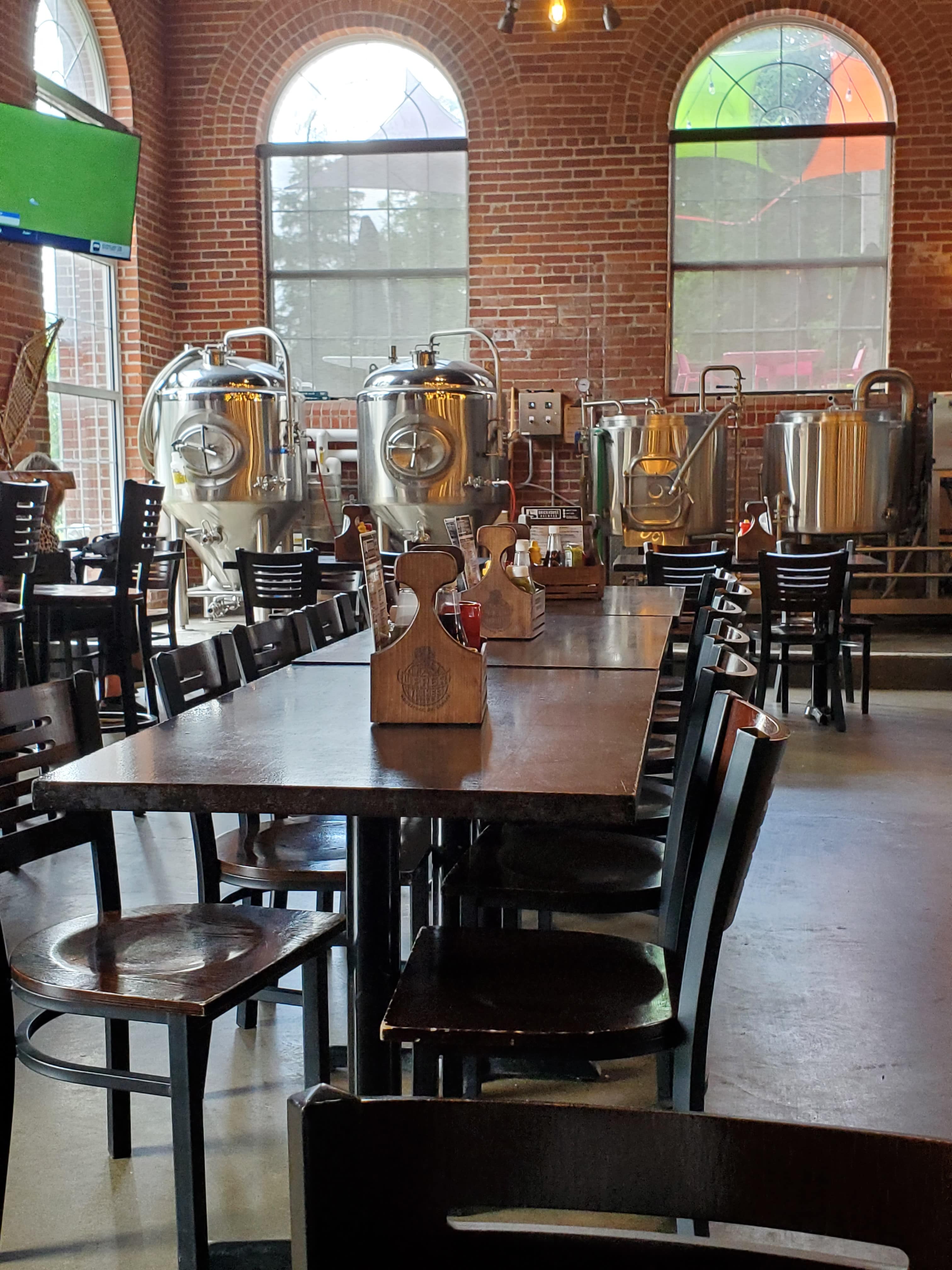 Beer brewed right on site at Brew House Brewpub in Woodstock, a city in Oxford County