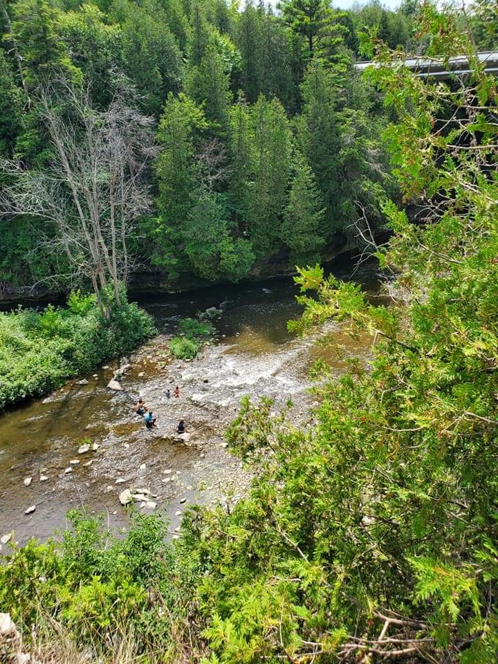 The trail looking down into Elora Gorge from Victoria Park is one of Elora's hidden gems