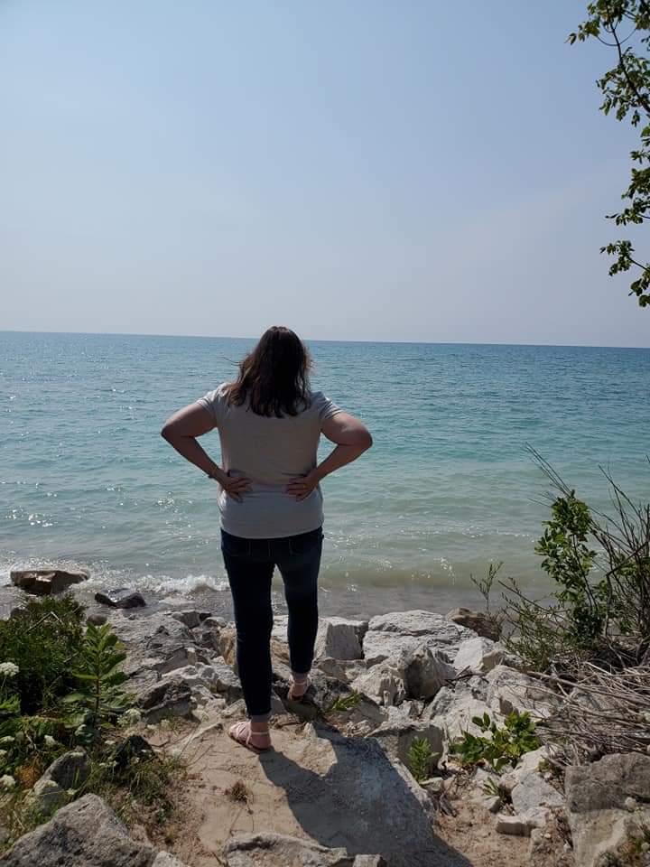 Accessing the safety of Lake Huron from one of the Kincardine beaches.