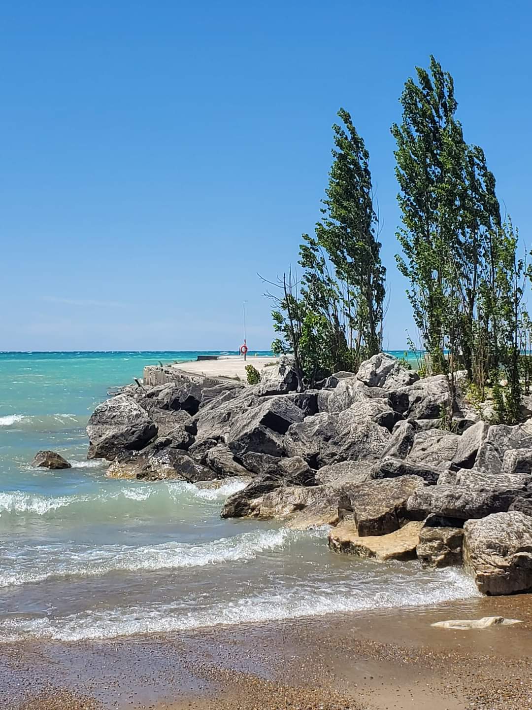 The north pier in Kincardine is beautiful but unsafe for swimming