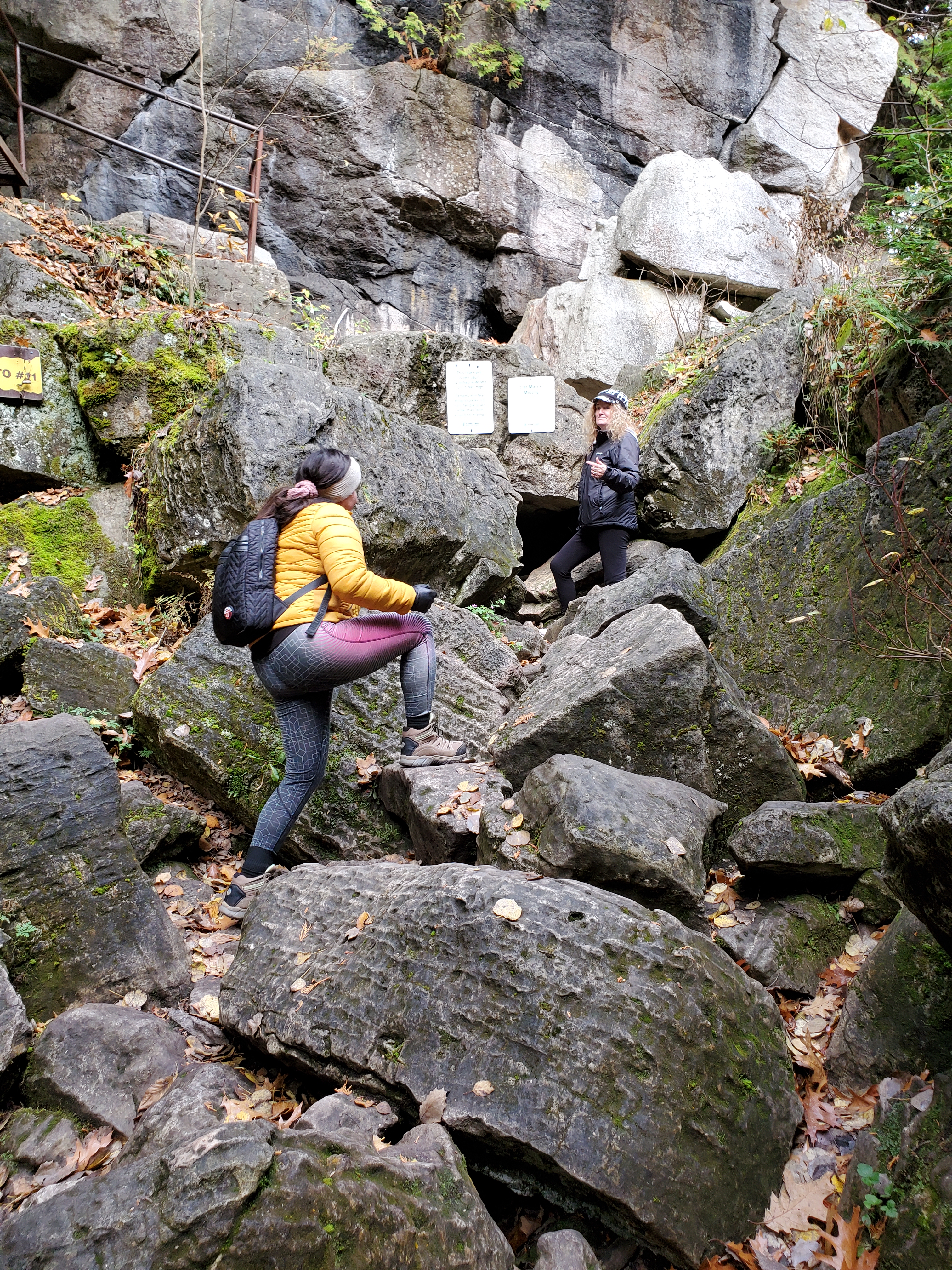 Proper hiking footwear is a necessity when exploring the caves.