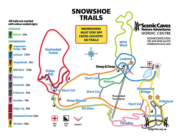 The Scenic Trails Snowshoe map