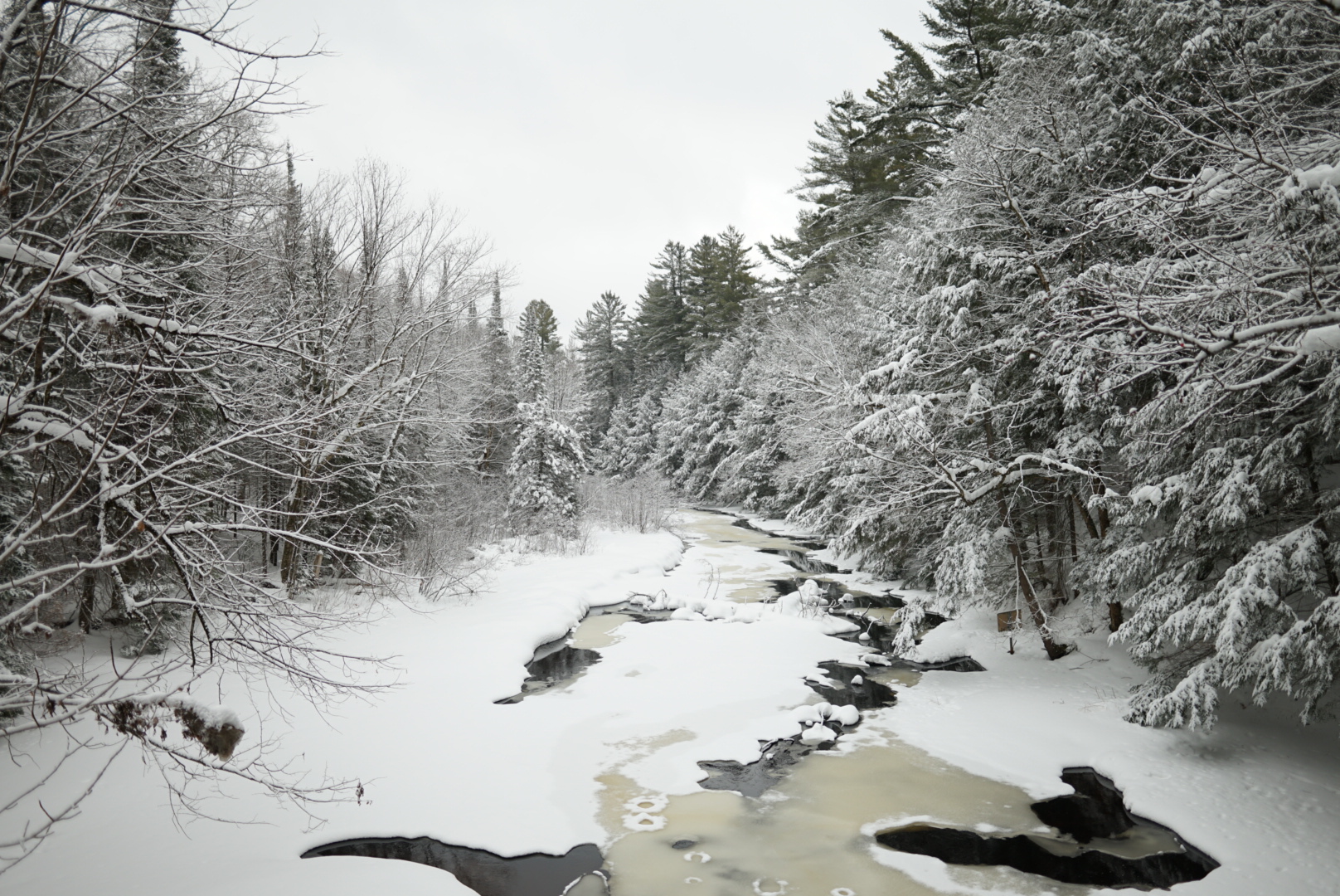 Arrowhead Provincial Park is a popular Winter destination for hiking, skating, snowshoeing and cross country skiing