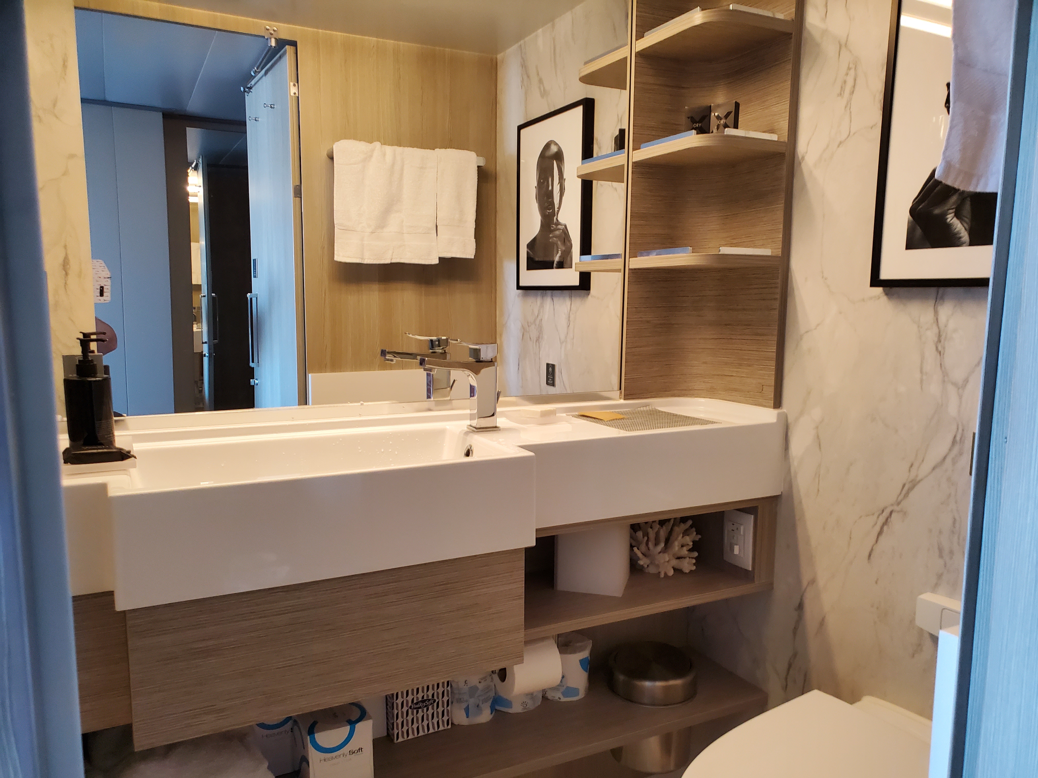 The shower stall in the solo cabins is plenty large enough and stocks all of the essentials needed for your cruise