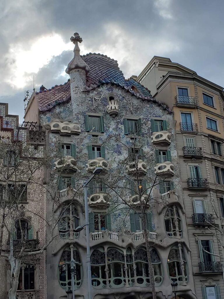 Taking in the beauty of Gaudi's creations while stolling the downtown area of Barcelona