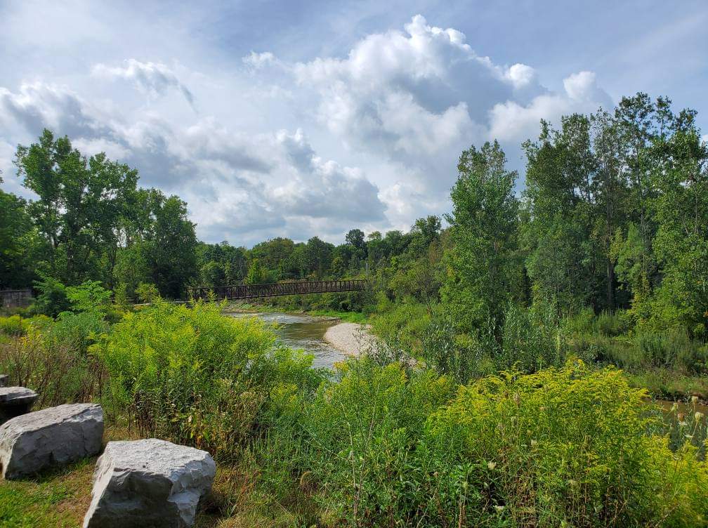 Hiking the Lion's Park River Trail is the perfect way to end a day trip to Paris, Ontario