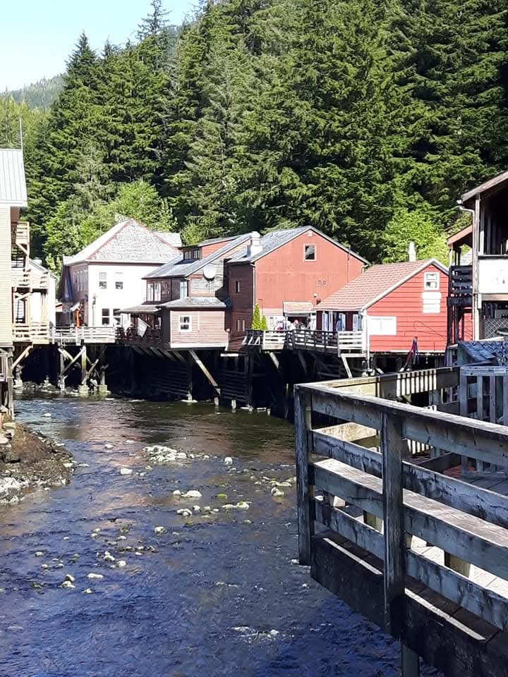 When in Ketchikan, Alaska's first city, visitors should stroll Creek Street, where all the buildings are built on stilts