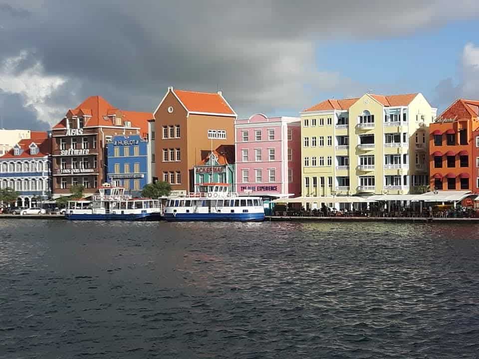 My favourite view of the candy-coloured buildings during my stop in Aruba when on an ABC Island cruise with Princess