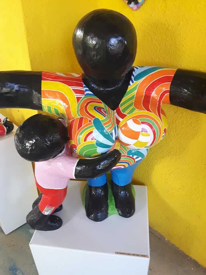 Colourful Chi Chi's can be found everywhere in Curaca.  They represent the oldest daughter of the family who cares for the younger kids
