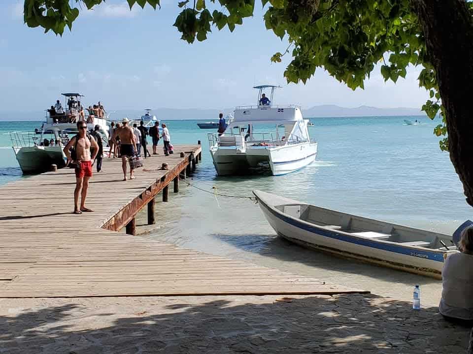 Getting ready to board a boat for a whale watching tour when staying in Samana, Dominican Republic