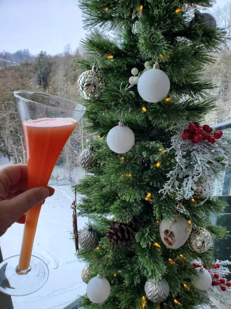 Indulge in a fancy cocktail will help with getting through the holidays alone