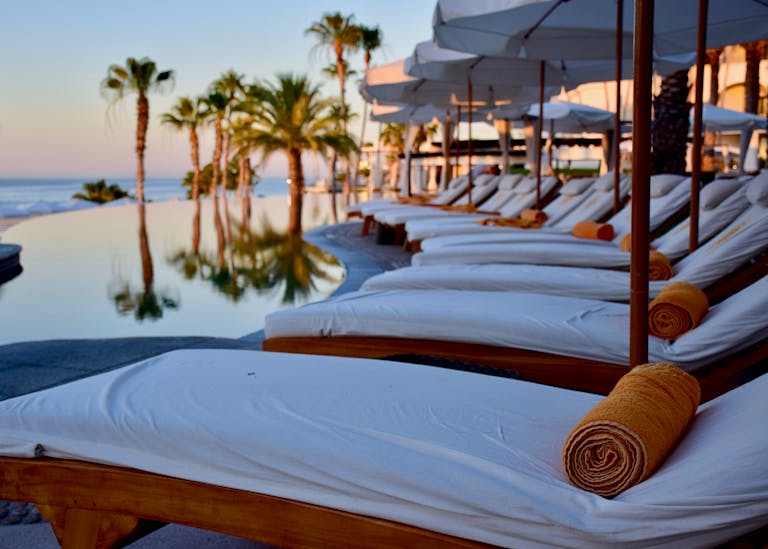 Experience luxury relaxation at a poolside resort in Cabo San Lucas, Mexico and feel safe as a solo traveller